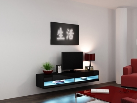 lift door TV Stand VIGO NEW RTV 180 black/black