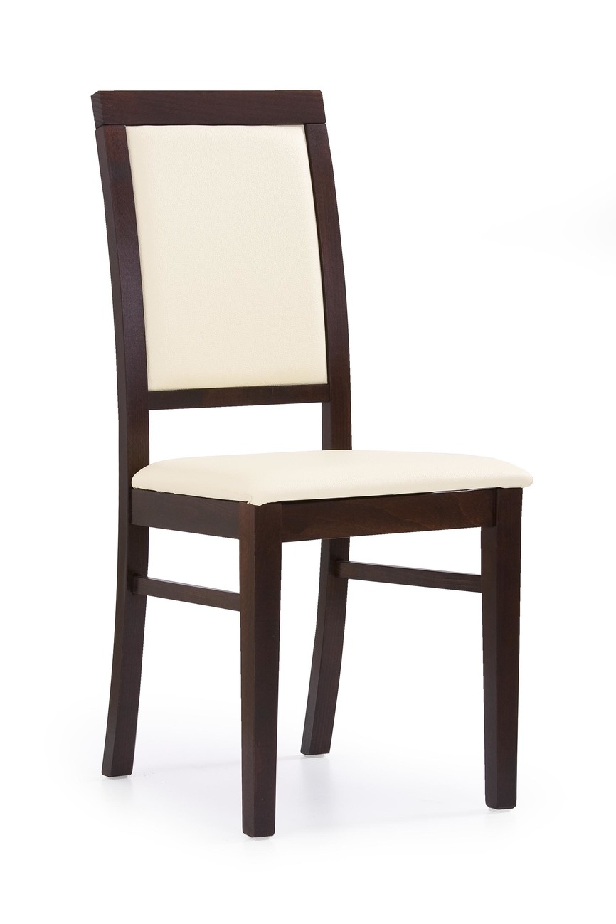 SYLWEK 1 chair color: dark walnut/creamy