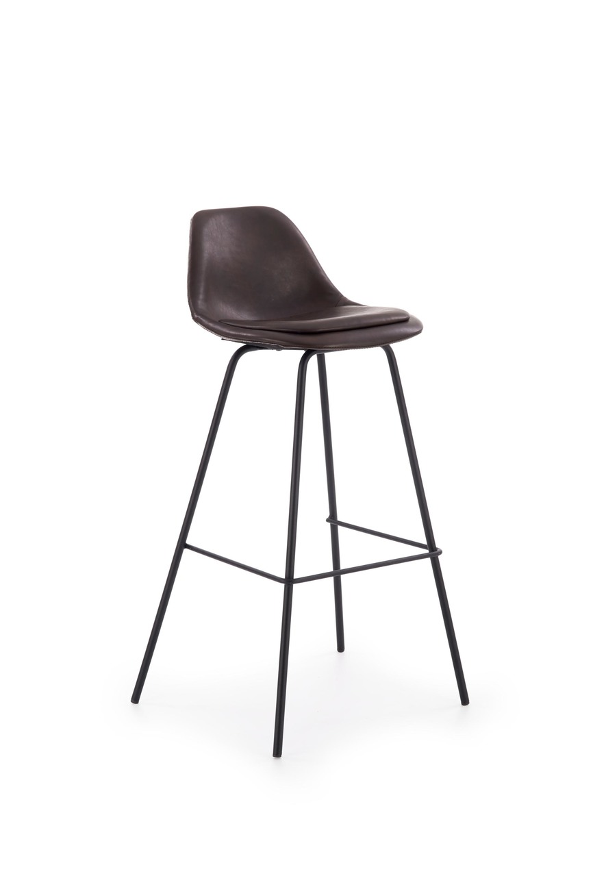 H90 bar stool, color: dark brown