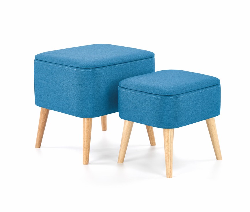 PULA set of two stools, color: blue