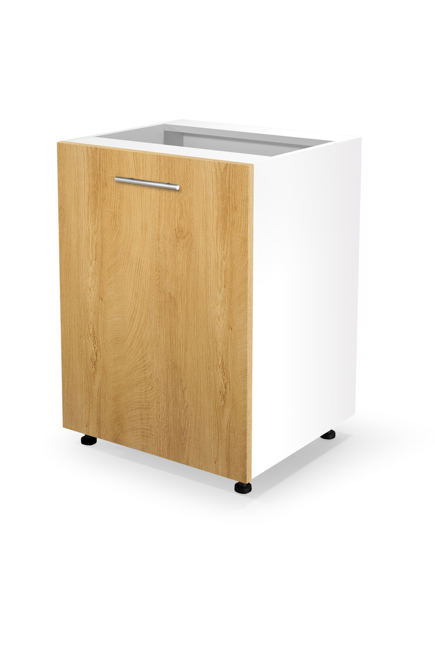 VENTO D-60/82 lower cabinet, color: white / honey oak