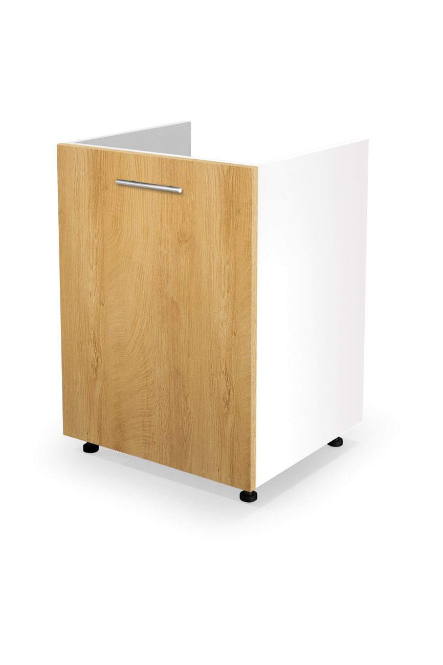 VENTO DK-60/82 sink cabinet, color: white / honey oak