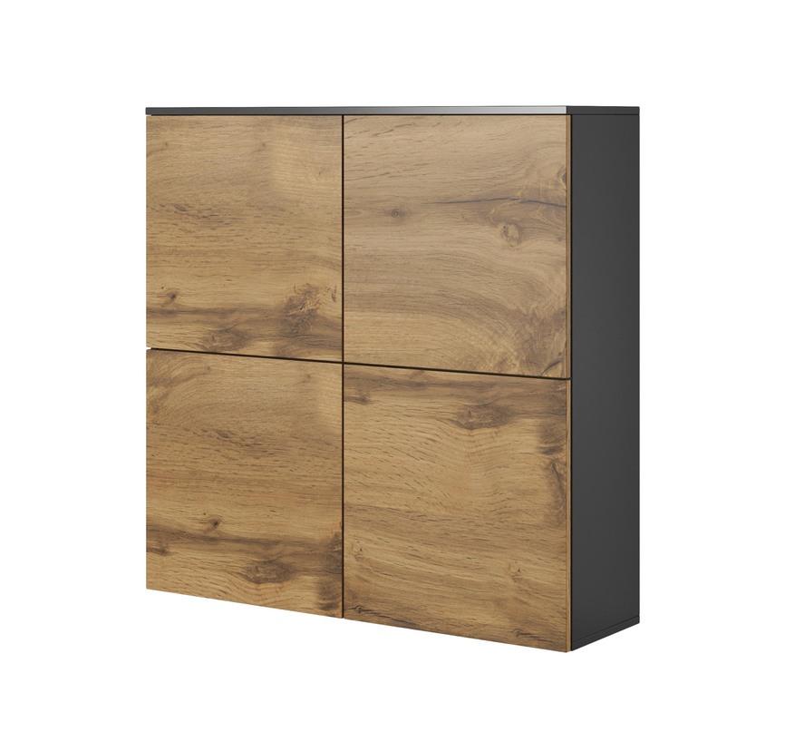 LIVO KM-100, stand chest, color: antracite/votan oak