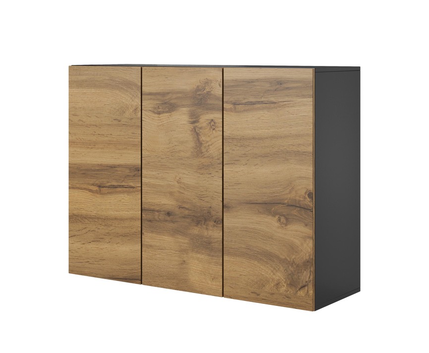 LIVO KM-120, hanging chest, color: antracite/votan oak