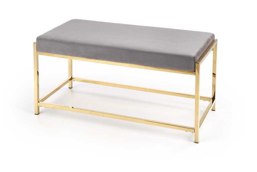 MOKKA bench, color: grey / gold