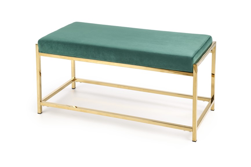 MOKKA bench, color: dark green / gold