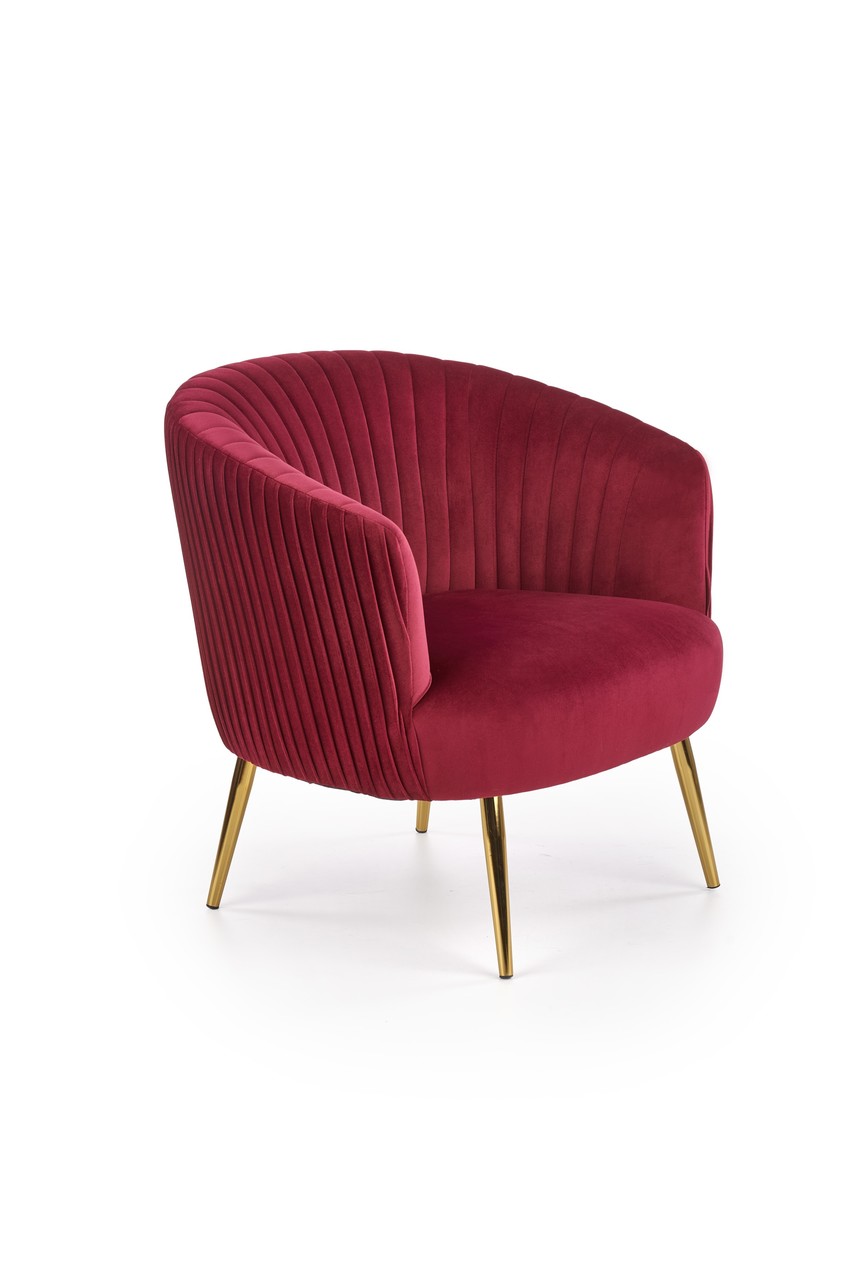 CROWN l. chair, color: dark red