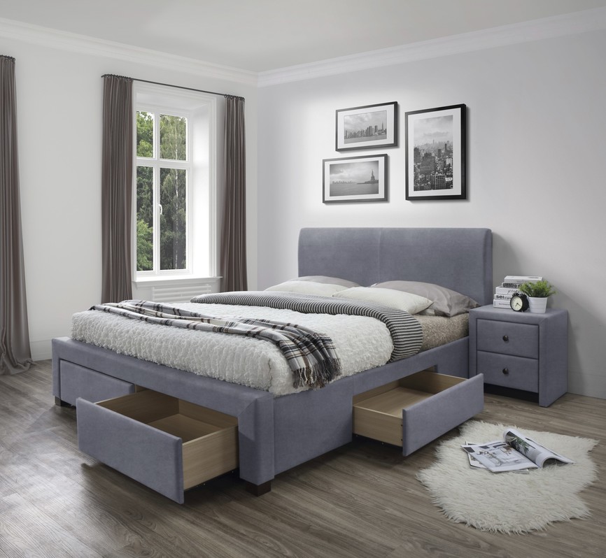 MODENA 3 bed with drawers, color: grey