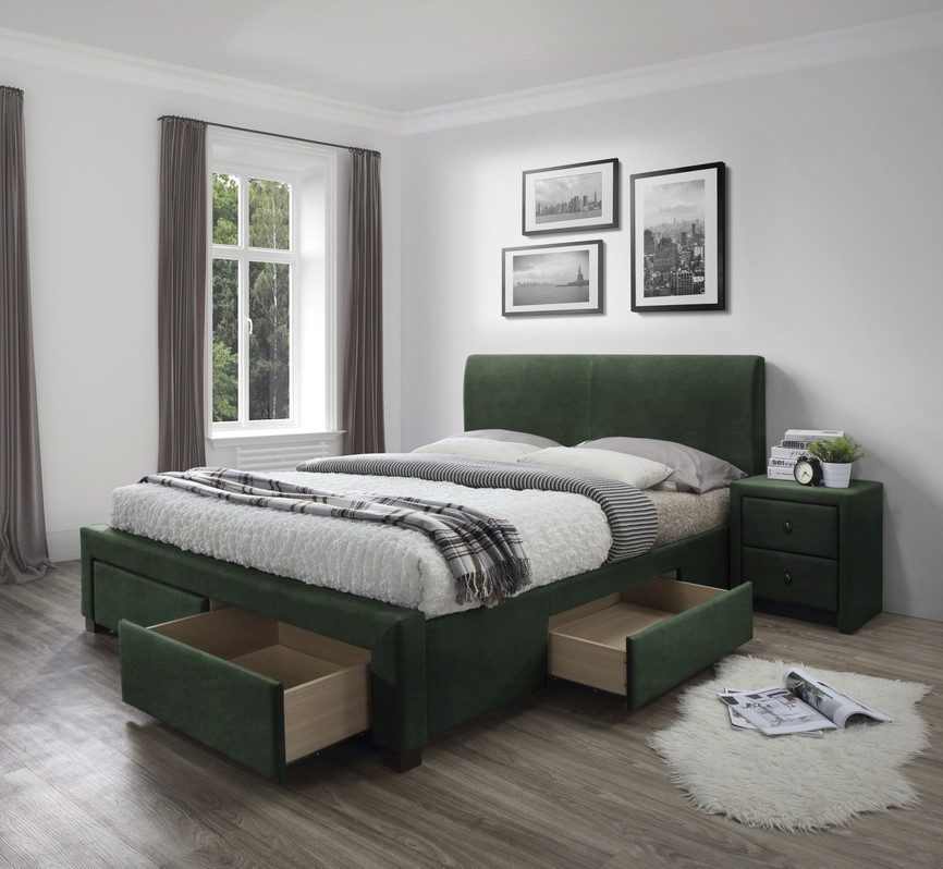 MODENA 3 bed with drawers, color: dark grey