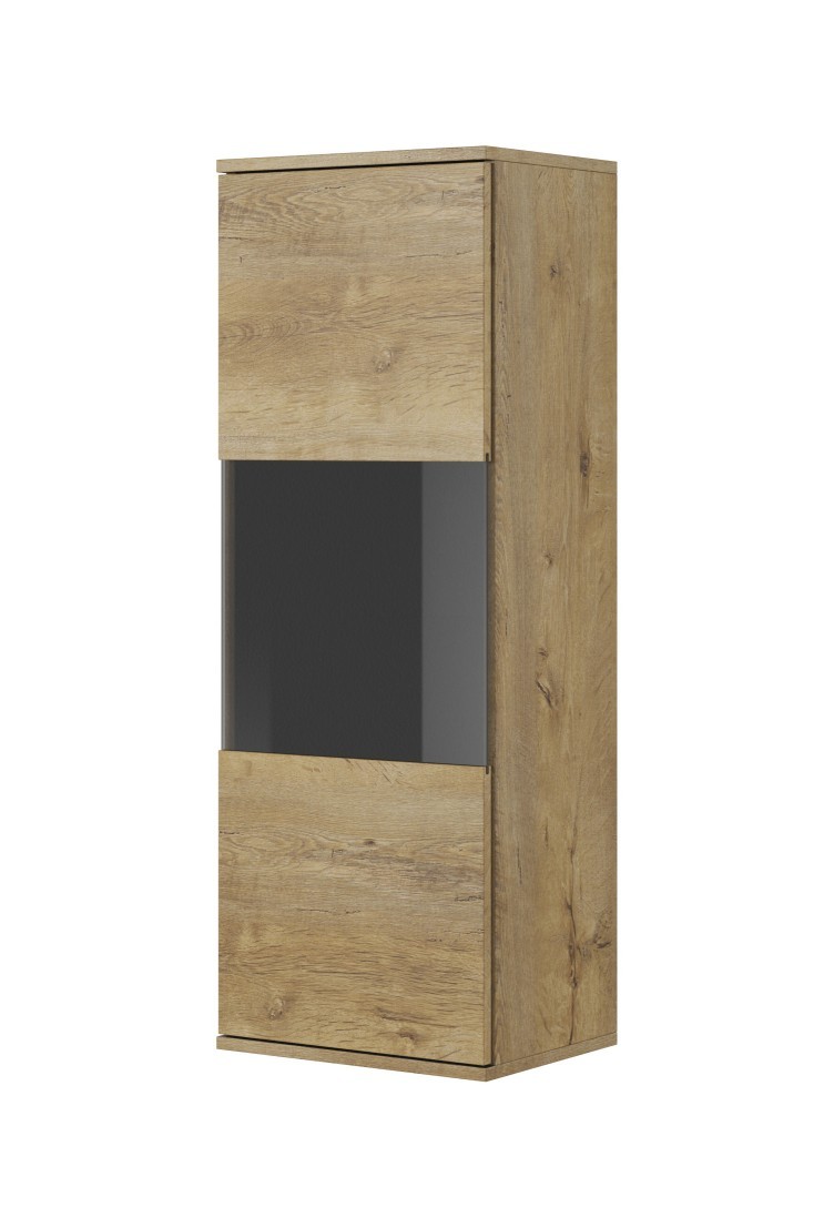NEST W-1 display cabinet color: lefkas oak / black