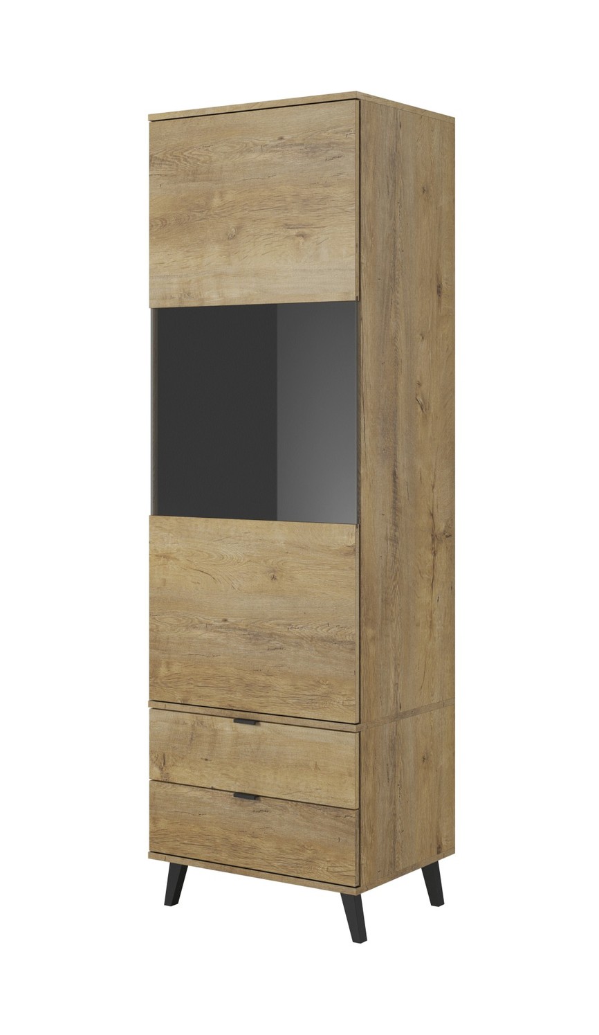 NEST W-2 display cabinet color: lefkas oak / black