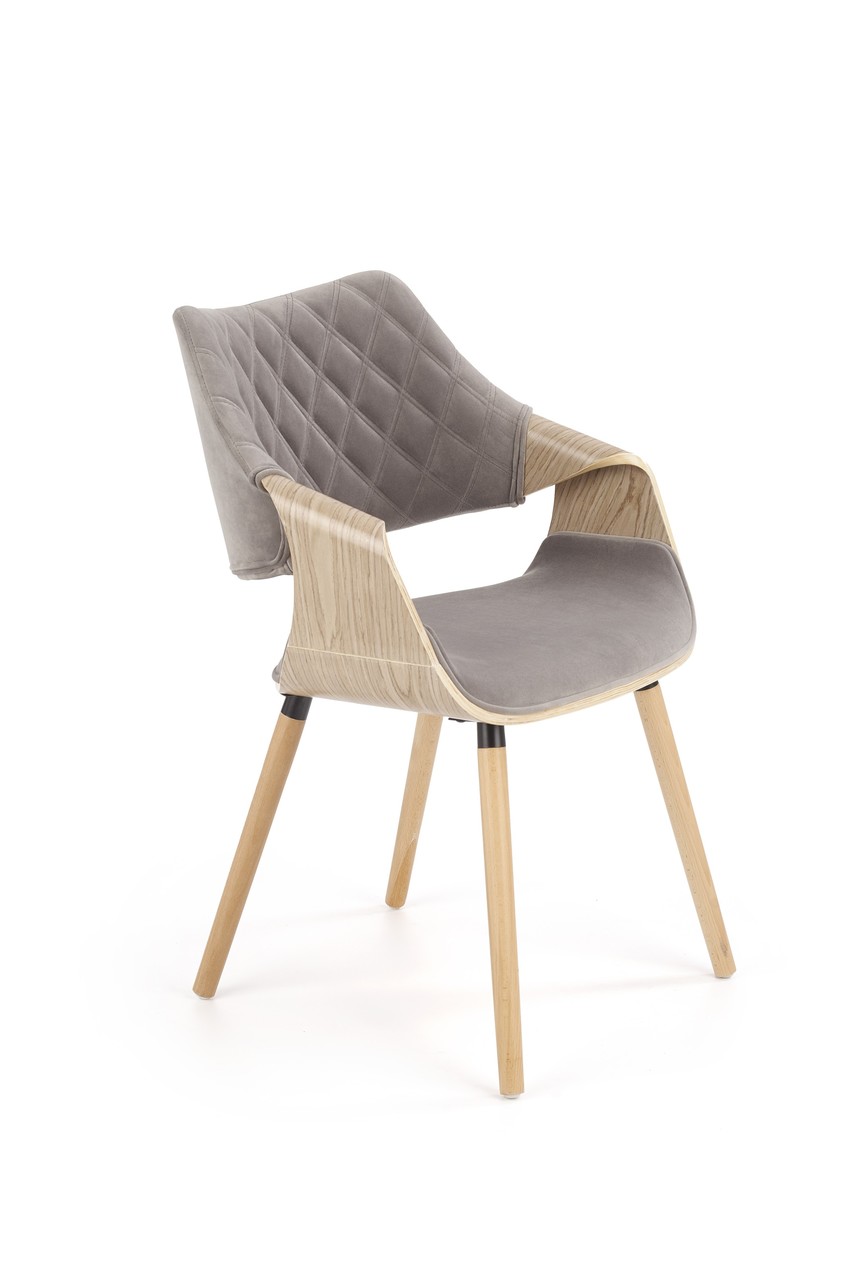 K396 chair, color: light oak / grey