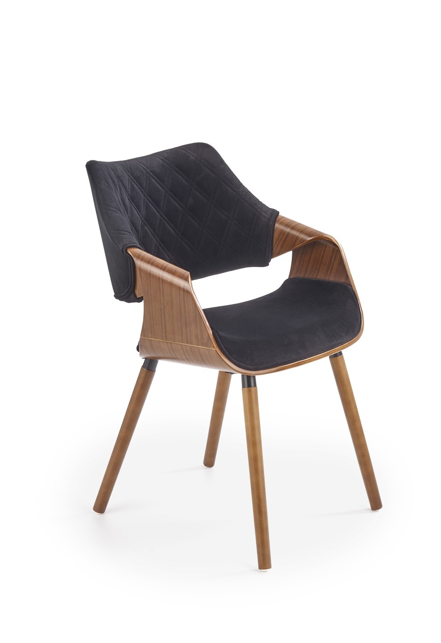 K396 chair, color: walnut / black