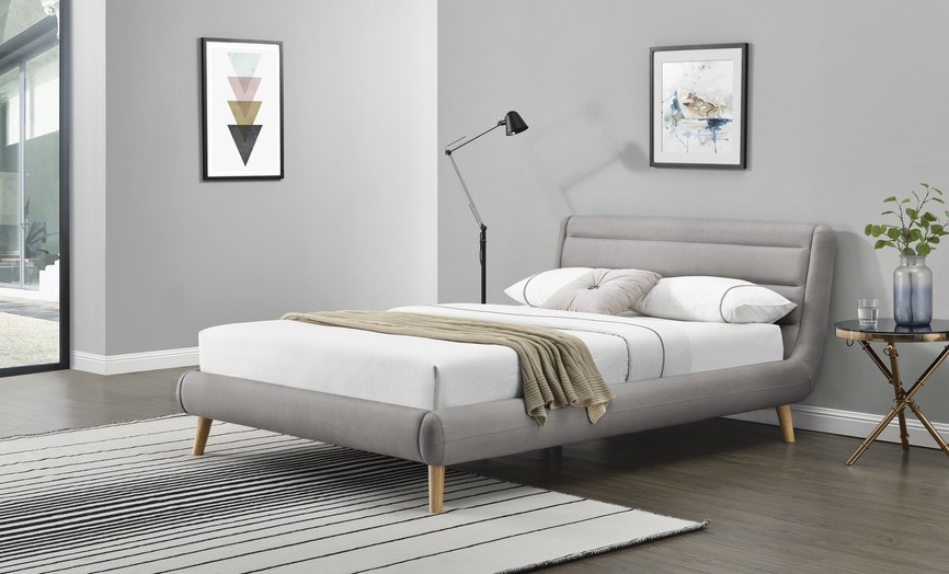 ELANDA 180 bed, color: light grey