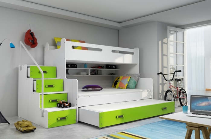 Intrusion Lover Survive Bunk beds MAX 3 bērnu gulta, 4 mēbeles - furniture store