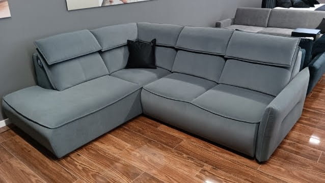 MANGO L stūra dīvāns elektriskā sēdekļa dziļuma regulēšana