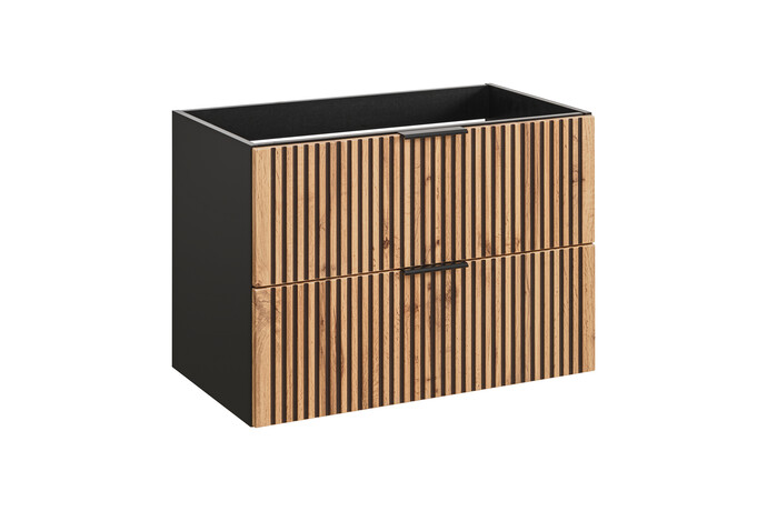 XILO BLACK WOTAN 82-80-D-2S Piekaramais vannas istabas skapītis izlietnei