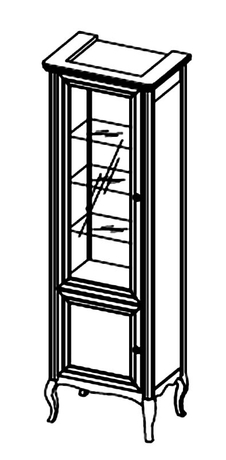 PRATO Vitrīna PR-W1/2 L,P Taranko