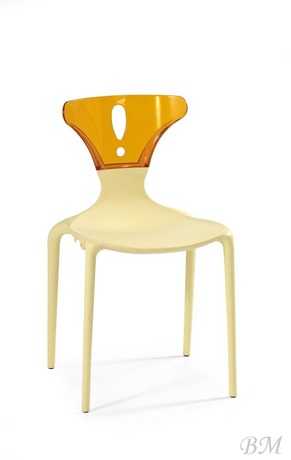 K126 creamy/orange krēsls