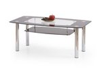 SALOME coffee table color: transparent glass with black edge