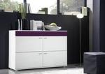 chest of drawers LOGO II white/purple
