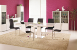 LORENZO extension table color: white