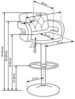H37 bar stool color: white