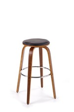 H39 bar stool color: walnut/black