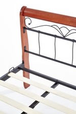 VERONICA bed 90 cm color: ant. cherry/black