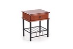 FIONA night stand color: ant cherry/black