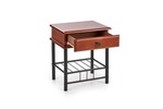 FIONA night stand color: ant cherry/black