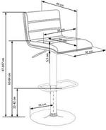 H31 bar stool color: black