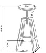 H/64 bar stool