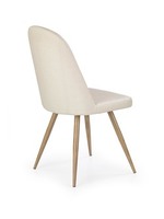 K214 chair, color: dark cream / honey oak