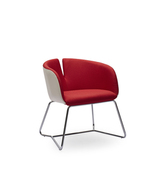 PIVOT leisure chair, color: white / red