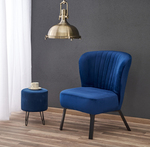 LANISTER leisure chair, color: navy blue