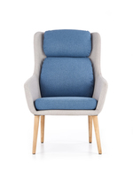 PURIO leisure chair, color: light grey / blue