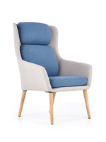 PURIO leisure chair, color: light grey / blue