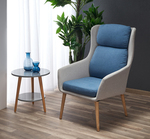 PURIO leisure chair, color: light grey / blue