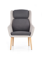 PURIO leisure chair, color: light grey / dark grey