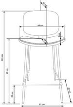 H84 bar stool, color: grey