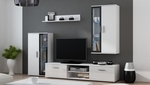 wall unit DORA white/white/black