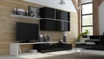 wall unit GOYA black/black/white