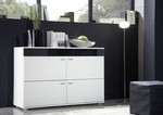 chest of drawers LOGO II white/white/black