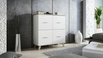 Chest of drawers LOTTA 110 (4D) dimond white/lsonoma oak