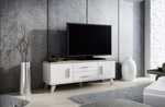 TV stand LOTTA 140 2D2S dimond white/lsonoma oak