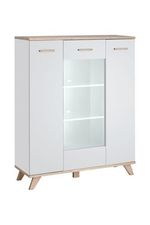 LEGG WIT/HB short cabinet (monument oak/white)