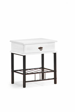 FIONA night stand color: white/black