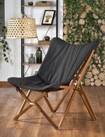 VOLANT folding l. chair, color: dark grey