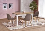 TIAGO 2 extension table riviera oak / white